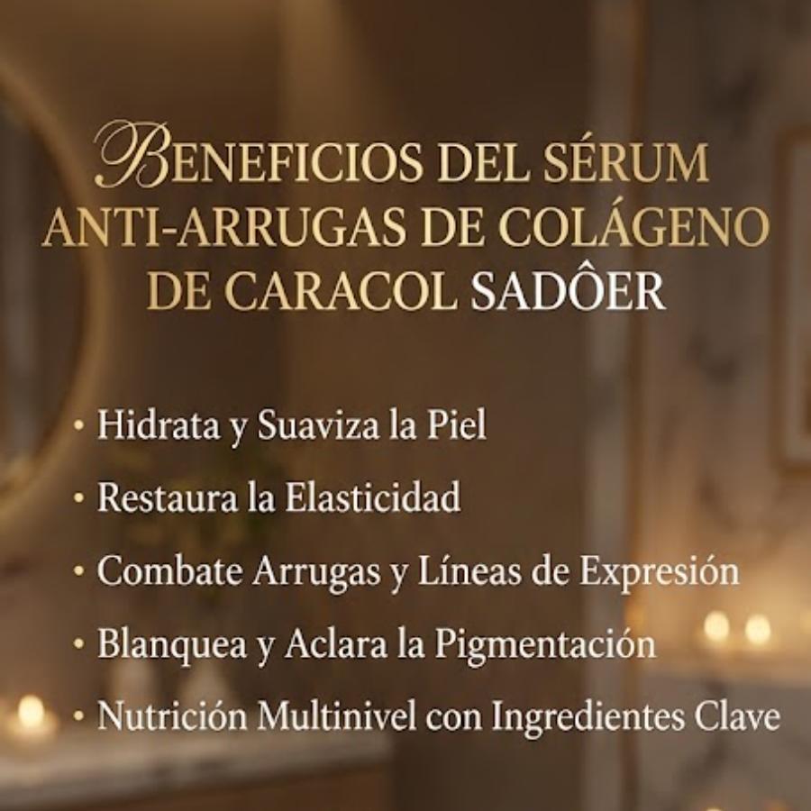 Serum Reafirmante Snail Collagen SADOER – Baba de Caracol + Colágeno 50ml